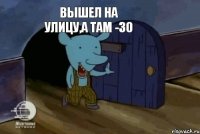 Вышел на улицу,а там -30