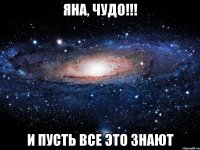 Яна, чудо!!! И пусть все это знают