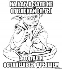 на баб в зале не отвлекайся ты а то так и останешься дрыщем