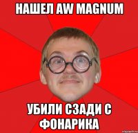 нашел AW Magnum убили сзади с фонарика