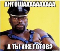 Антошаааааааааа а ты уже готов?