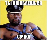 ты ошибаешься СУЧКА