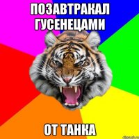 позавтракал гусенецами от танка