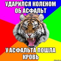 ударился коленом об асфальт у асфальта пошла кровь