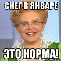 снег в январе это норма!