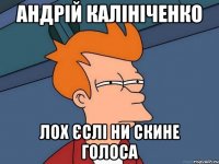 АНДРІЙ КАЛІНІЧЕНКО ЛОХ ЄСЛІ НИ СКИНЕ ГОЛОСА