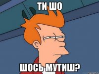 ти шо шось мутиш?