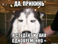 да, прикинь я студент и Таня одновременно =