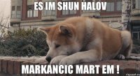 es im shun halov markancic MART em !