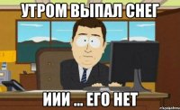 утром выпал снег иии ... его нет