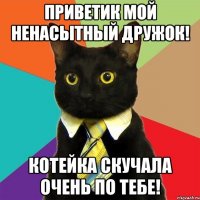 приветик мой ненасытный дружок! котейка скучала очень по тебе!