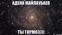 Адека Жайлаубаев ты тормоз)))