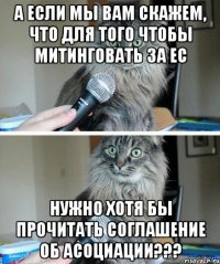 А ЕСЛИ МЫ ВАМ СКАЖЕМ, ЧТО ДЛЯ ТОГО ЧТОБЫ МИТИНГОВАТЬ ЗА ЕС НУЖНО ХОТЯ БЫ ПРОЧИТАТЬ СОГЛАШЕНИЕ ОБ АСОЦИАЦИИ???