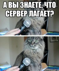 А вы знаете, что сервер лагает? 