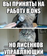 Вы приняты на работу в DNS ....но Лисенков управляющий