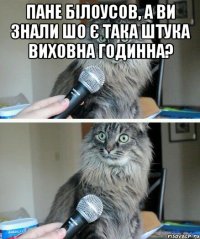 Пане Білоусов, а ви знали шо є така штука виховна годинна? 