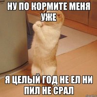 Ну по кормите меня уже Я целый год не ел ни пил не срал