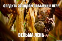 следить за ходом событий в игре весьма лень