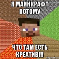 Я майнкрафт потому что там есть КРЕАТИВ!!!