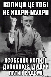 копиця це тобі не хухри-мухри АСОБЄННО КОЛИ ЇЇ ДОПОВНЮЄ ІДУЩИЙ ПАТИК РЯДОМ!