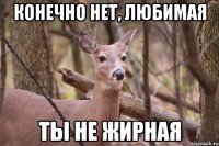 Конечно нет, любимая Ты не жирная