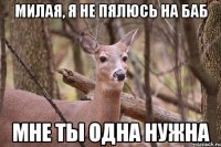 Милая, я не пялюсь на баб Мне ты одна нужна