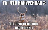 Ты что накуренная ? Нет, просто хорошее настроение )