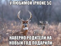 у любимой iPhone 5C наверно родители на новый год подарили