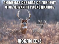 Любимая скрыла сп,говорит чтоб слухи не расходились Люблю ее<3