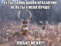 ух ты, глянь какой красавчик, не ну ты у меня лучше! любит меня!!!