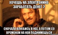 Хочешь на электронике заработать денег ? Сначала влюбись в нее, а потом со временем на ней поднимешься