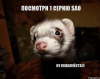 Посмотри 1 серию SAO НУ пожалуйста!!!