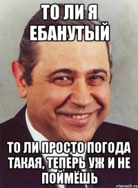 то ли я ебанутый то ли просто погода такая, теперь уж и не поймёшь