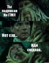 Ты падписан На (ТМ)! Нет сэр... Иди сюдааа..