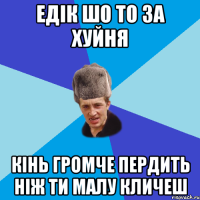 Едік шо то за хуйня кінь громче пердить ніж ти малу кличеш