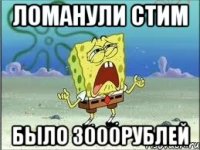 Ломанули Стим Было 3000рублей