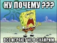 Ну почему ??? Все играют не в скайрим