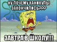 НУ ПОЧЕМУ КАНИКУЛЫ ЗАКОНЧИЛИСЬ??? ЗАВТРА В ШКОЛУ!!!