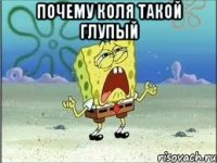 почему коля такой глупый 