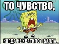 ТО ЧУВСТВО, КОГДА НЕ ХВАТИЛО 1 БАЛЛА