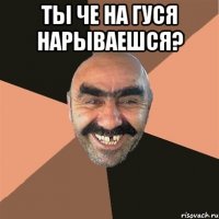 Ты че на гуся НарЫваешся? 