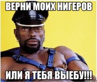 Верни моих нигеров или я тебя выебу!!!