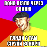 Воно лізло через свиню Гляди а там сіруни вонючі