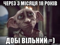 Через 3 місяця 18 років Добі вільний =)