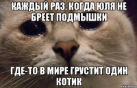 КАЖДЫЙ РАЗ, КОГДА ЮЛЯ НЕ БРЕЕТ ПОДМЫШКИ ГДЕ-ТО В МИРЕ ГРУСТИТ ОДИН КОТИК