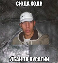 сюда ходи уїбан ти вусатий