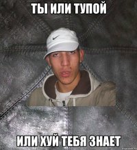 Ты или тупой Или хуй тебя знает