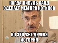 Когда-нибудь Саид сделает мем про котиков Но это уже другая история