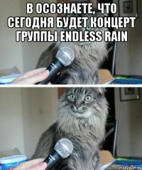 В осознаете, что сегодня будет концерт группы Endless Rain 