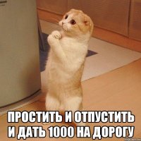  простить и отпустить и дать 1000 на дорогу